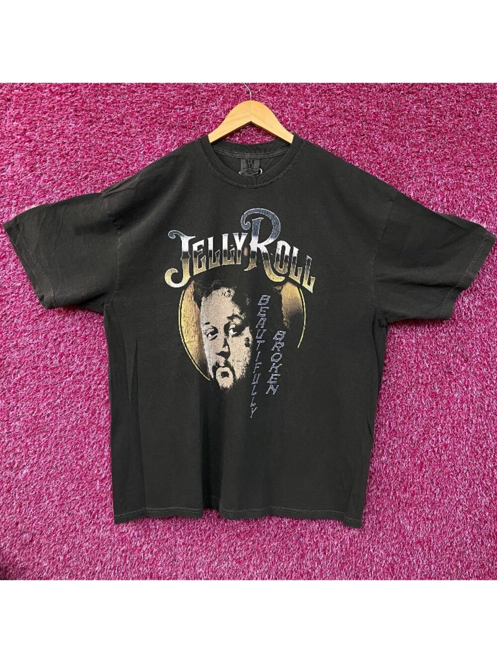 Jelly Roll The Beautifully Broken Tour 2025 Graphic Portrait T-Shirt 2XL